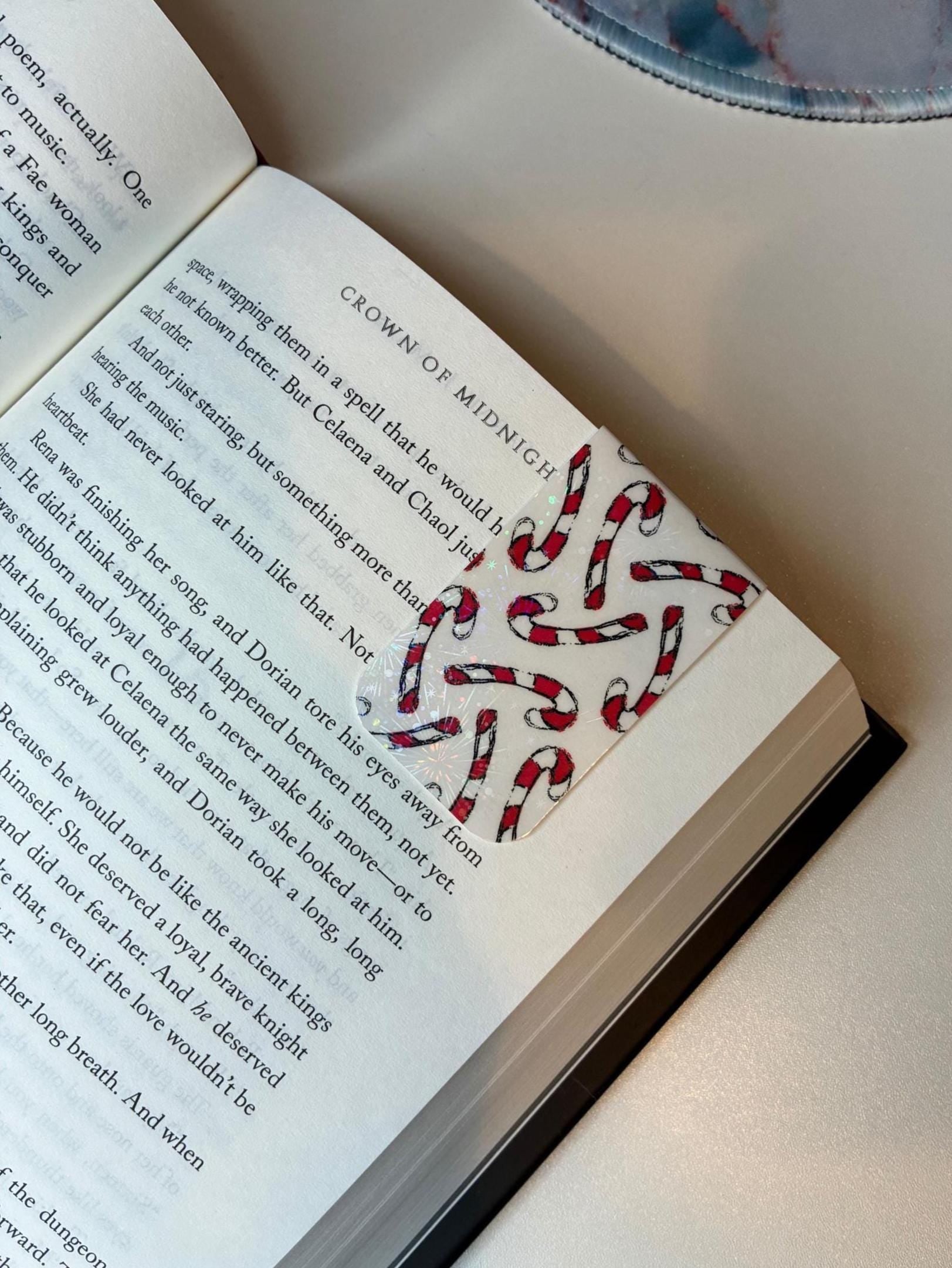 Holographic Magnetic Bookmark - Candy Canes