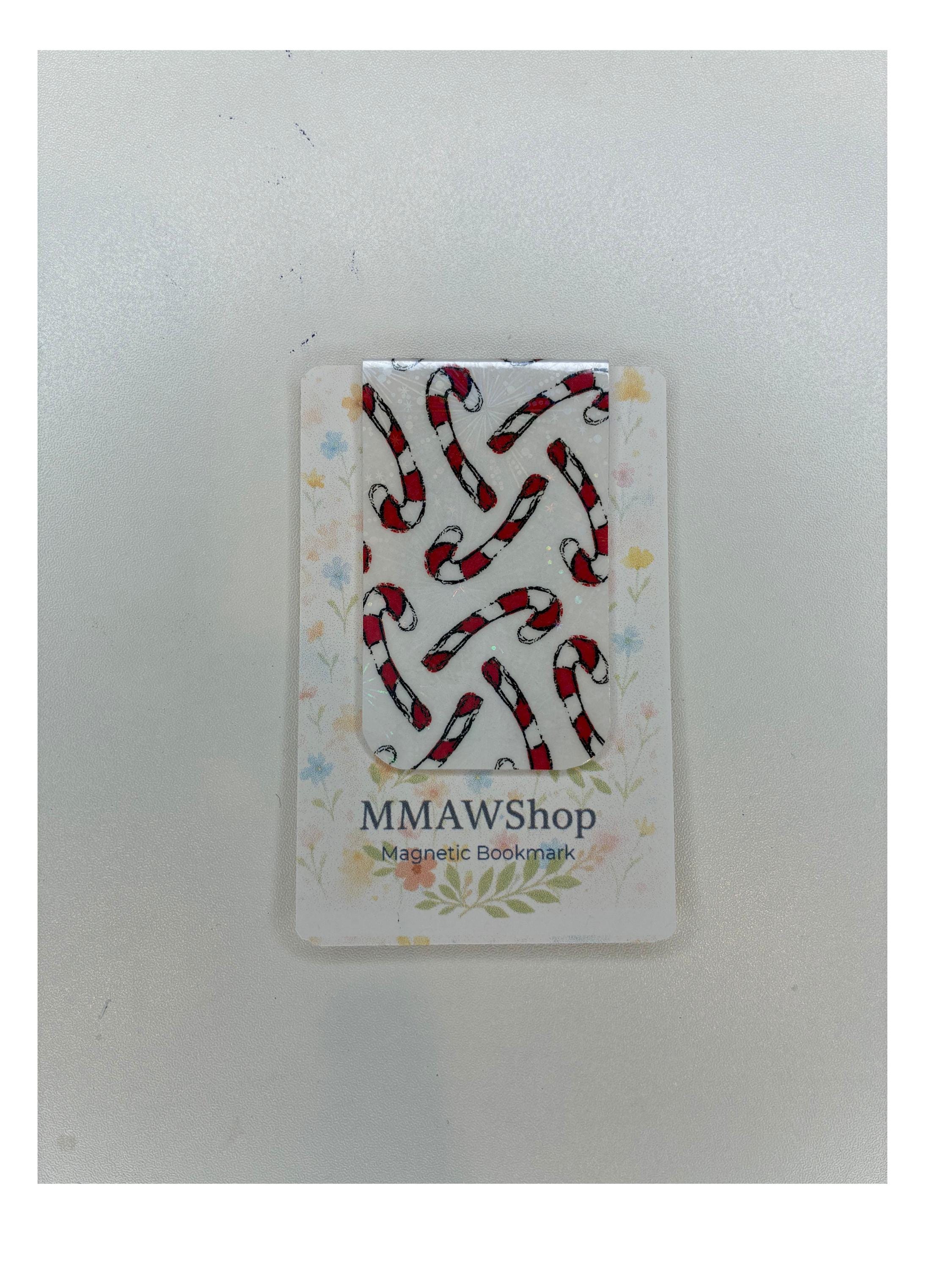 Holographic Magnetic Bookmark - Candy Canes