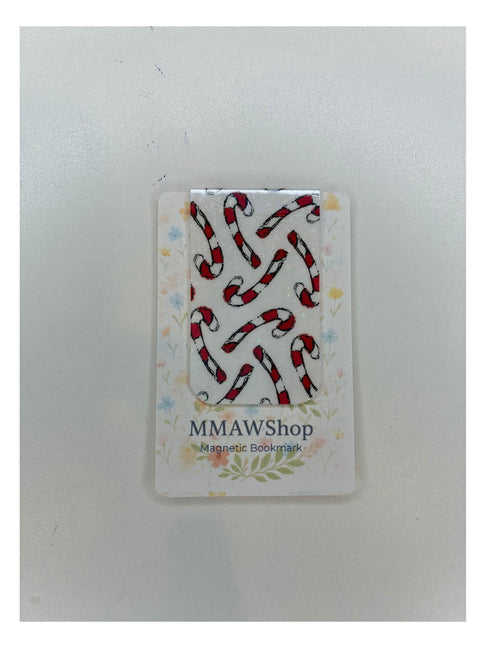 Holographic Magnetic Bookmark - Candy Canes